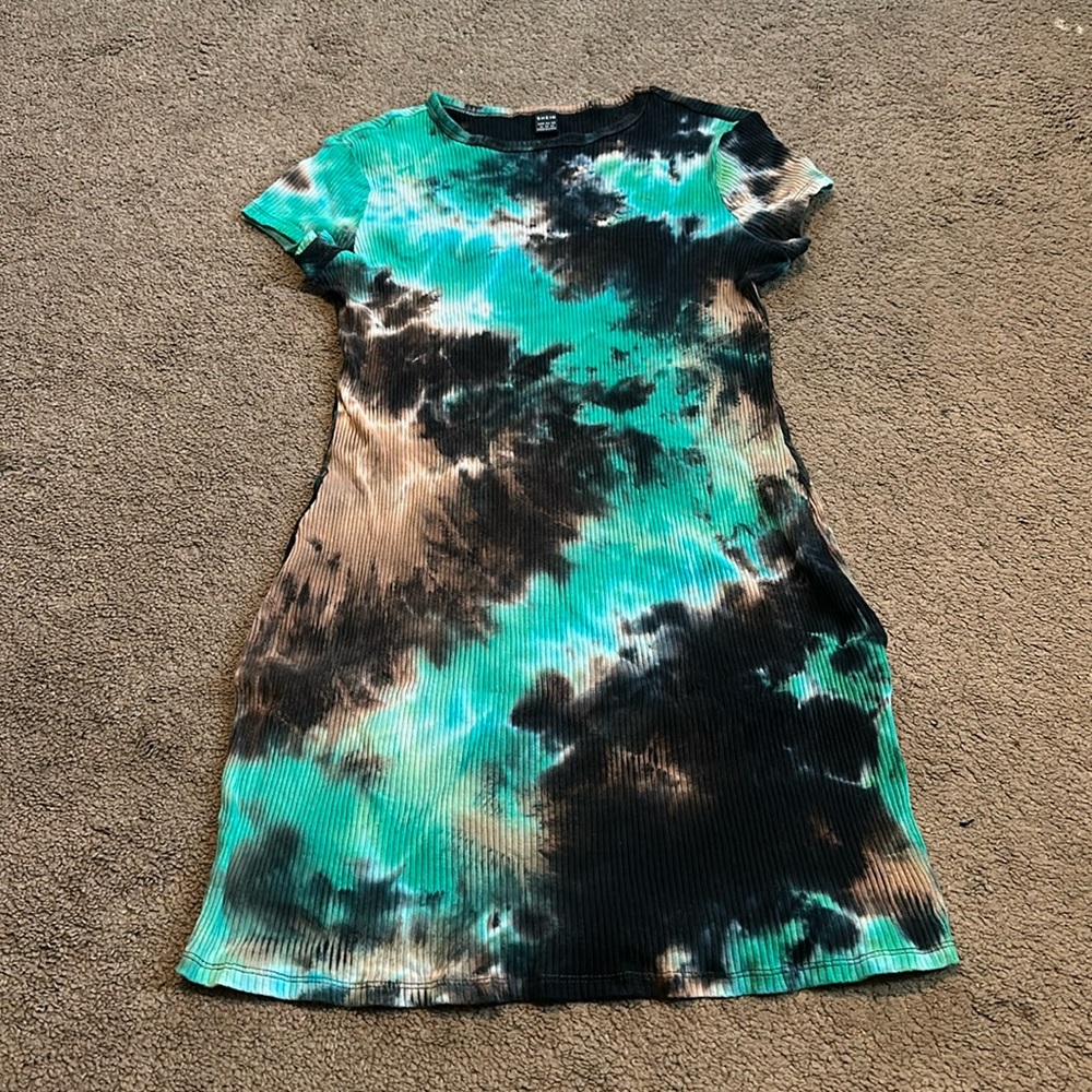 Tye Dye Sundress Mini Blue